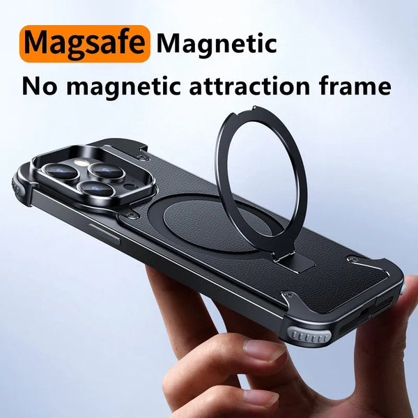 Ultra-Light Metal Bumper Phone Case with MagSafe: Superior Protection for iPhone 14 Series