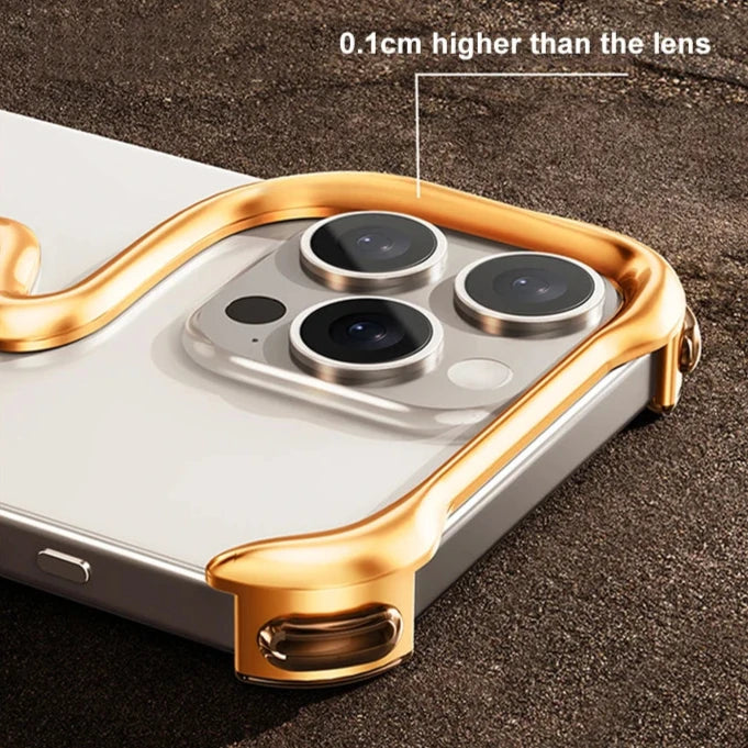 Shockproof 3D Metal Bumper Case for iPhone  –  Air Bag Protection