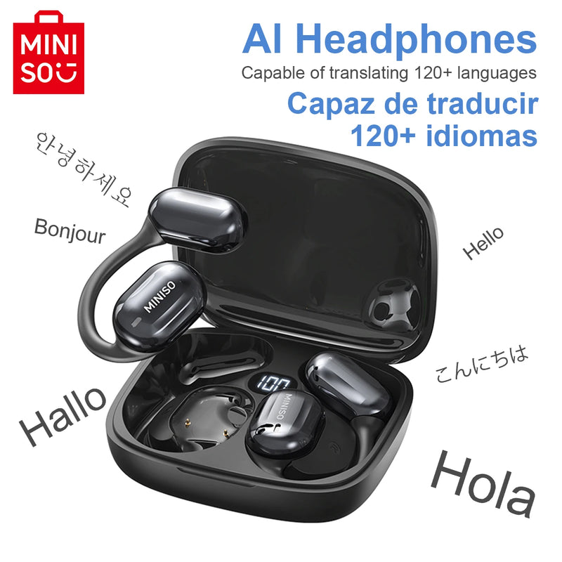 AI Translator Earbuds: Bluetooth AI Translation Headphones for Office and Travel