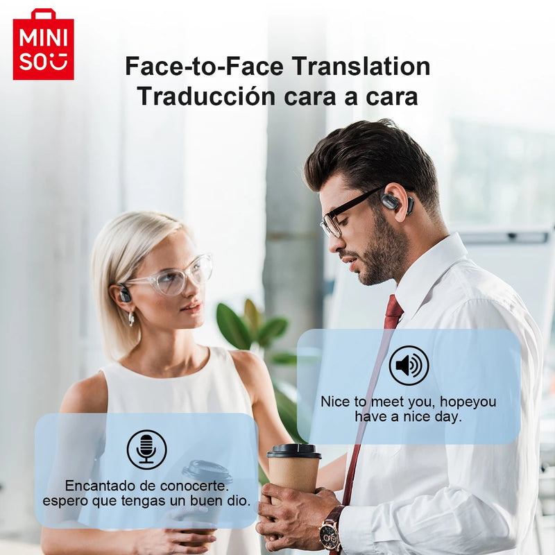 AI Translator Earbuds: Bluetooth AI Translation Headphones for Office and Travel