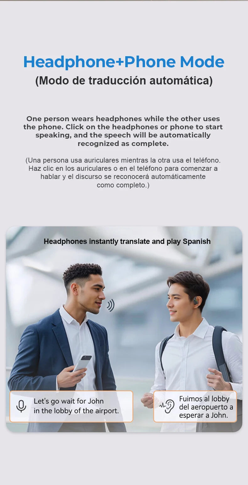 AI Translator Earbuds – Real-Time Translation & HiFi Audio