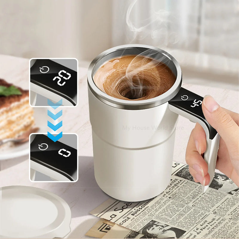 Rechargeable Automatic Stirring Mug with Magnetic Mixer