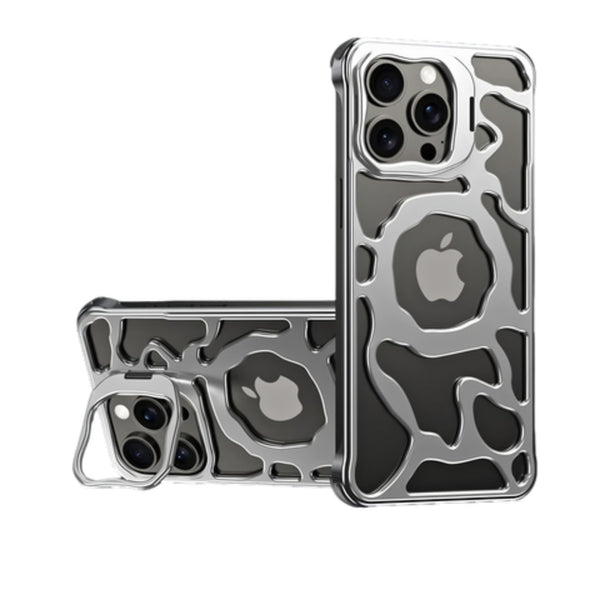 Magnetic Armor Case for iPhone 13/14/15 Pro Max - Removable Aluminum