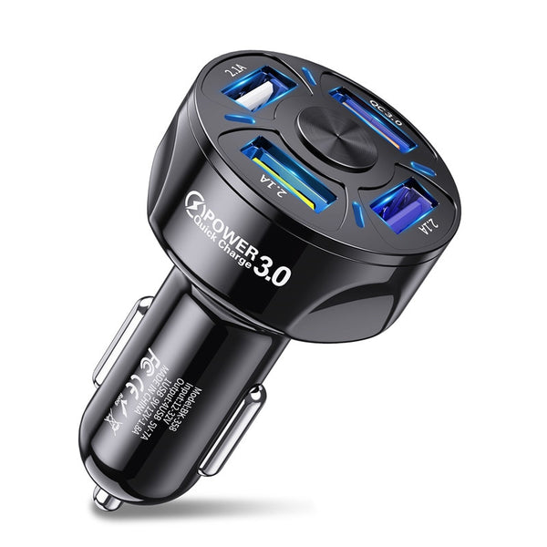 USLION 4 Ports USB Car Charge 48W - ELEZY