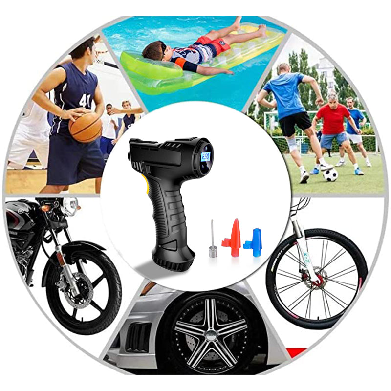120W Car Air Pump Wireless/Wired Electric Car Tire Inflatable Pump Portable Air Compressor for Tires Digital Auto Tire Inflator
